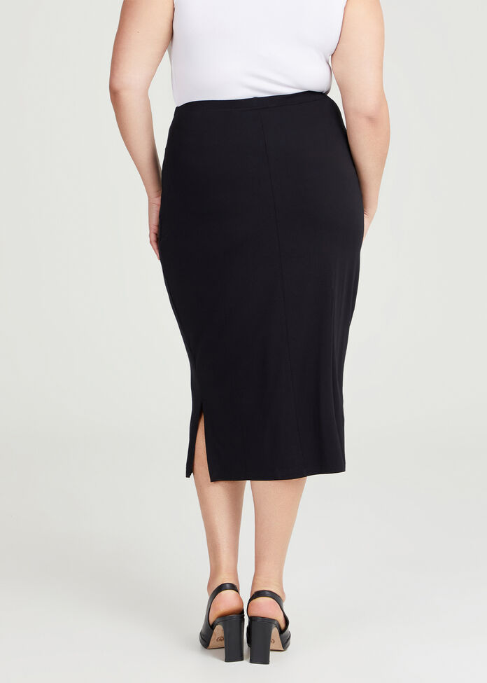 Bamboo Base Long Pencil Skirt, , hi-res
