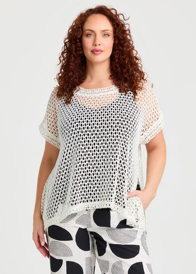 Plus Size Crochet Knit Halo Overtop