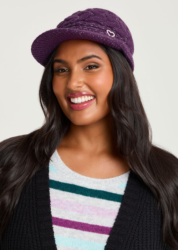 Lurex Thread Baker Boy Cap, , hi-res