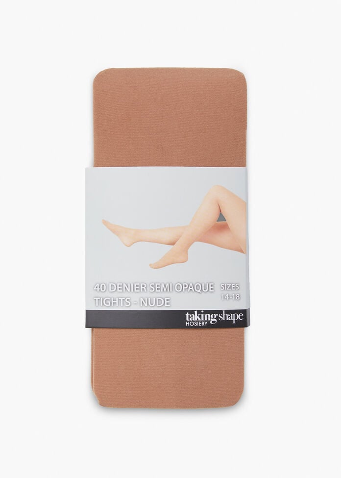 40D Semi Opaque Nude Tights, , hi-res