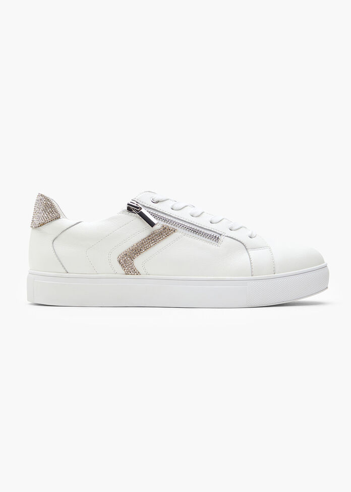Orthotic Bling Side Zip Sneaker, , hi-res