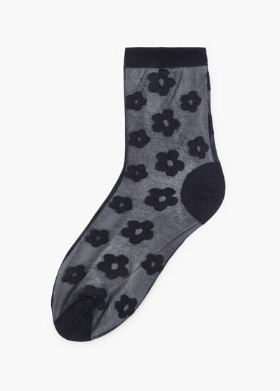 2 Pack Sheer Floral Socks