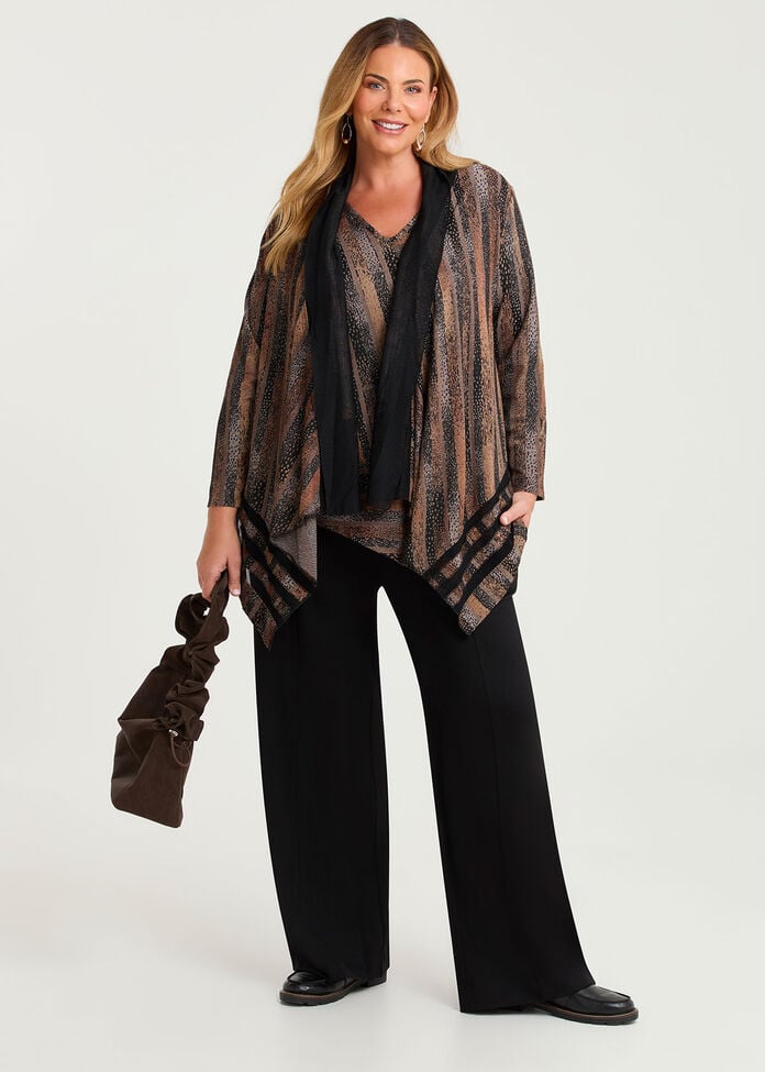 Chevron Stripe Burnout Tunic, , hi-res
