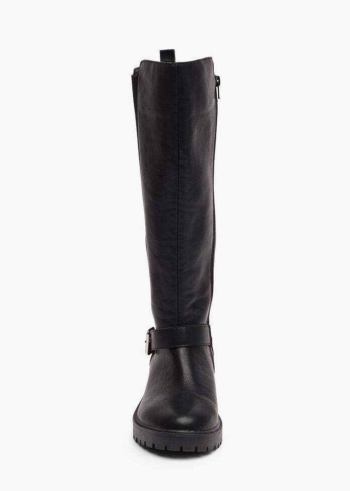 Chunky Knee High Boot, BLACK, hi-res