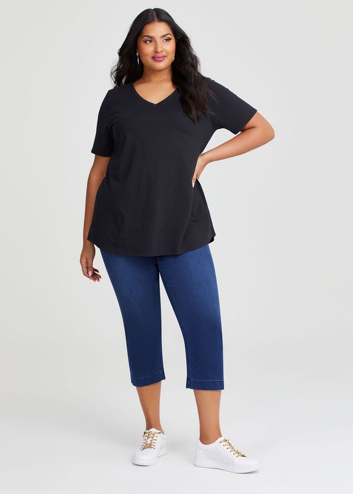 Good Earth Australian Cotton V-neck T-Shirt, , hi-res