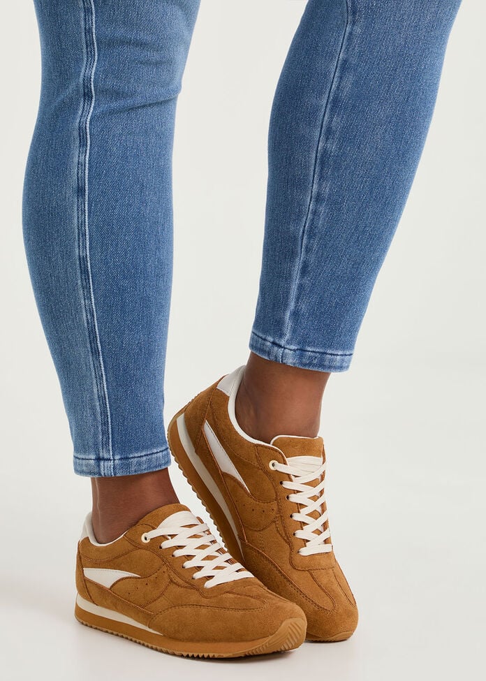 Slim Sole Retro Sneaker, TAN, hi-res
