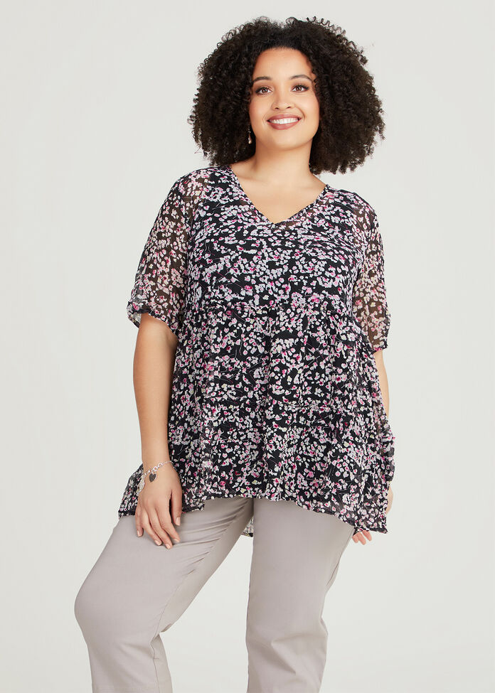 Chiffon Boho Top, , hi-res