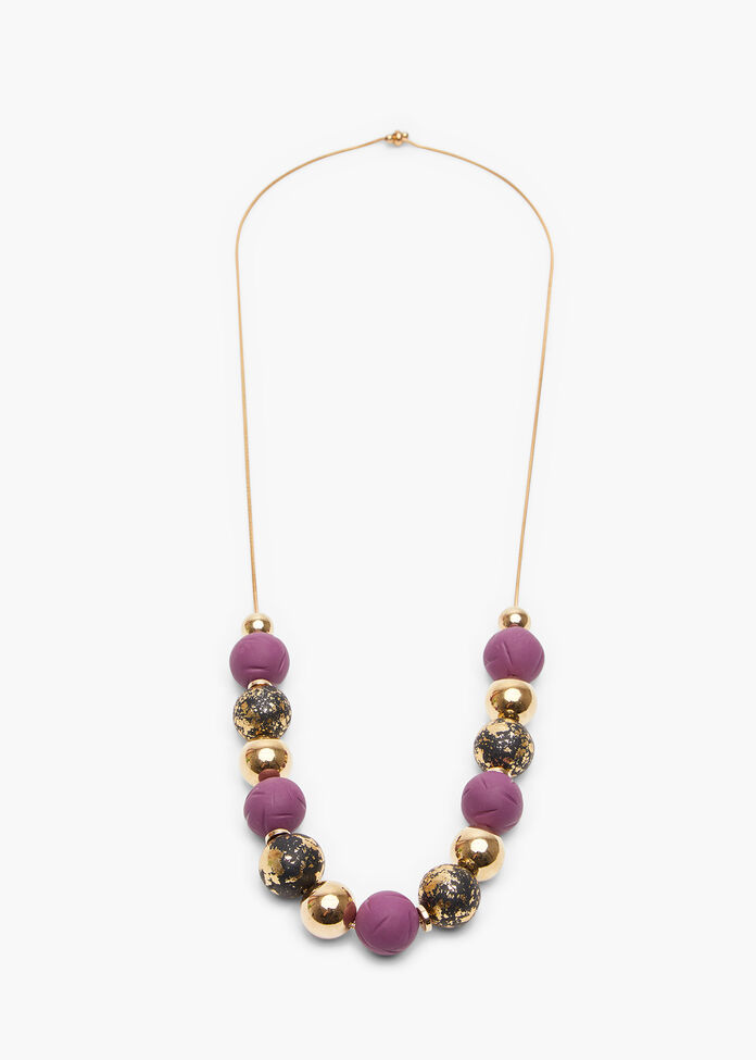 Polymer Clay Ball Necklace, , hi-res