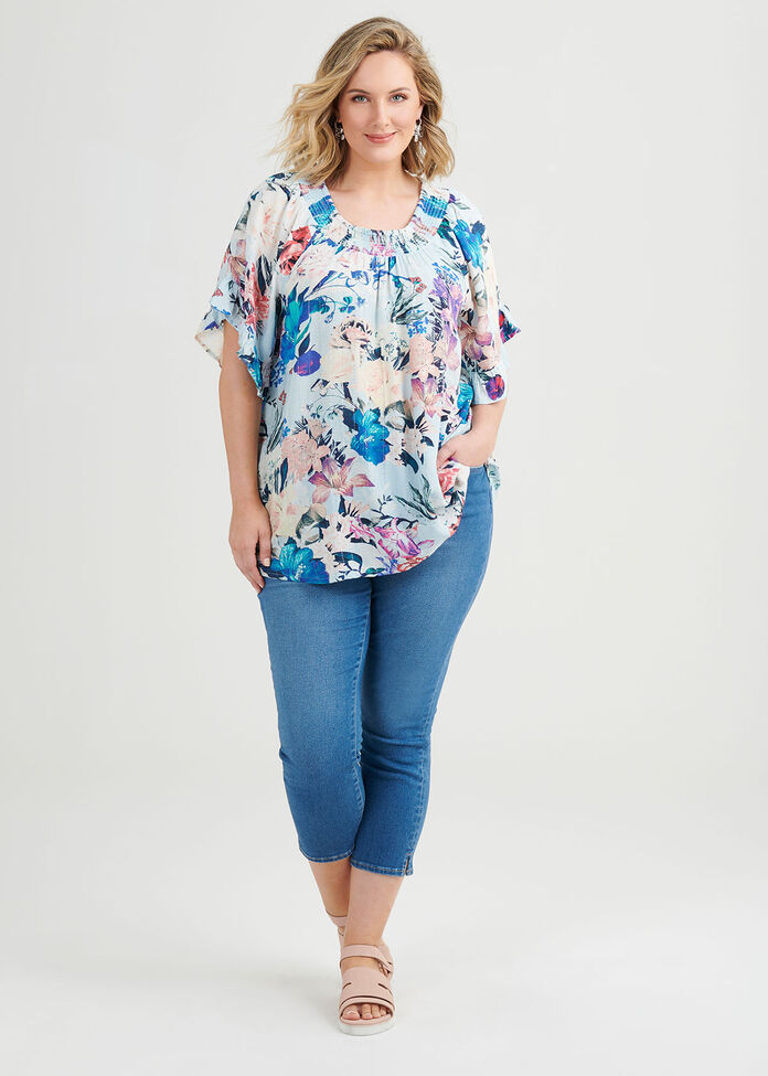 Ecovero Garden Floral Top, , hi-res