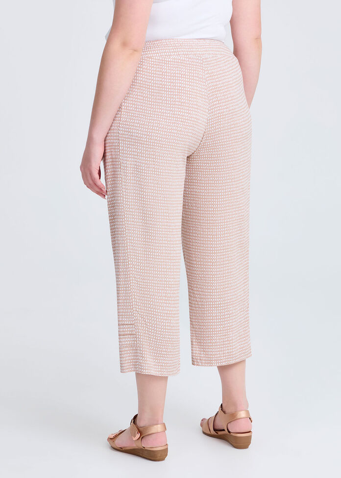 Mini Check Natural Crop Pant, , hi-res