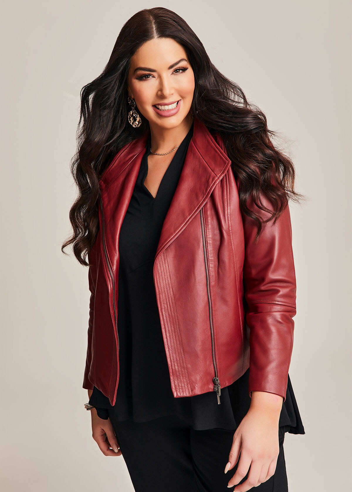 Plus size red moto jacket on sale