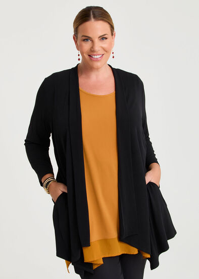 Plus Size Luna Drape Cardigan