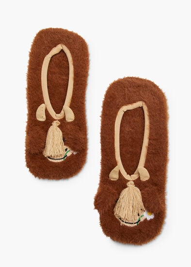 Fluffy Highland Cow Slipper Socks