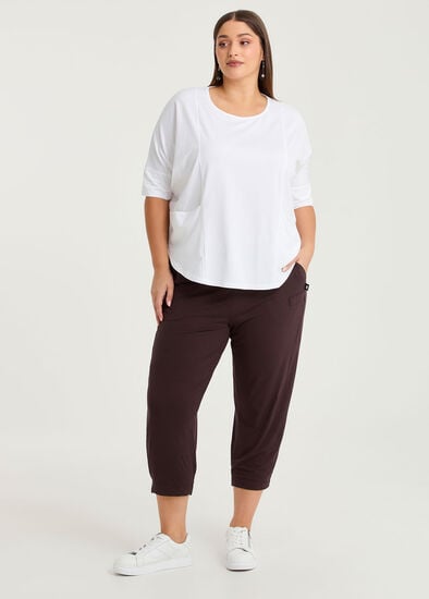 Plus Size Natural Cleo Crop Pant
