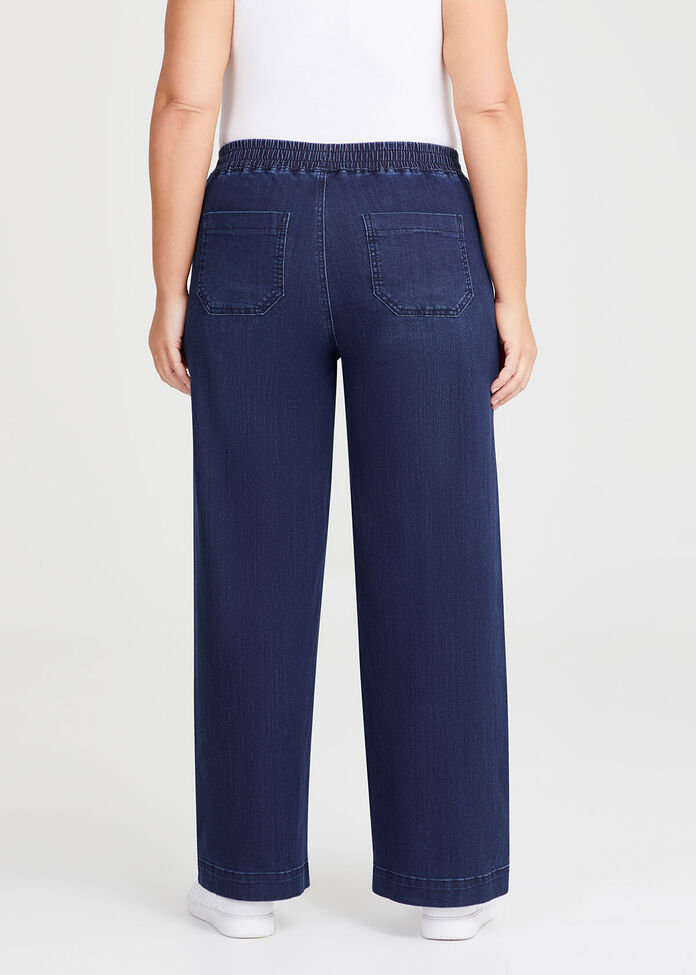 Plus Size Organic Cotton Wide Leg Jean in Indigo Taking Shape AU
