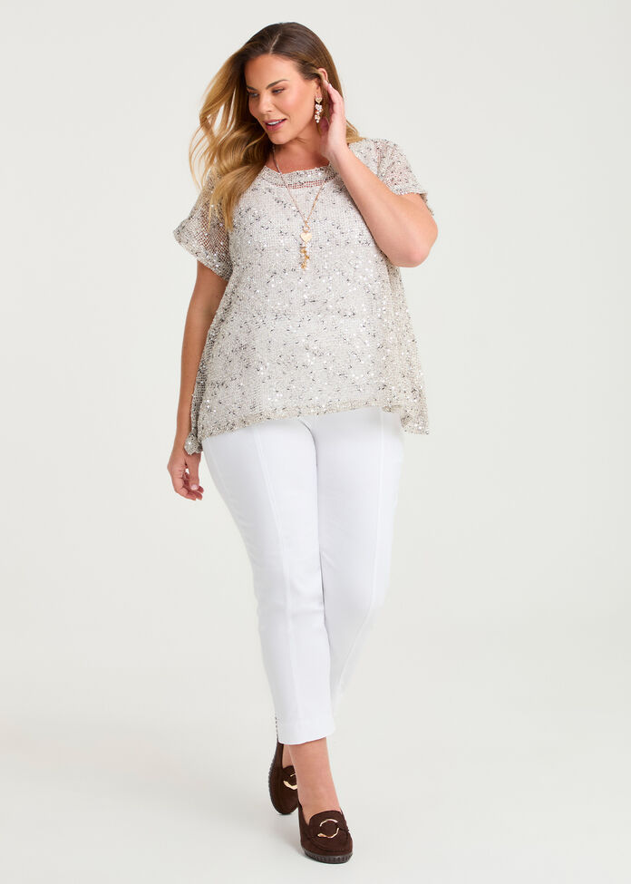 Mesh Sequin Kaya Overtop, , hi-res