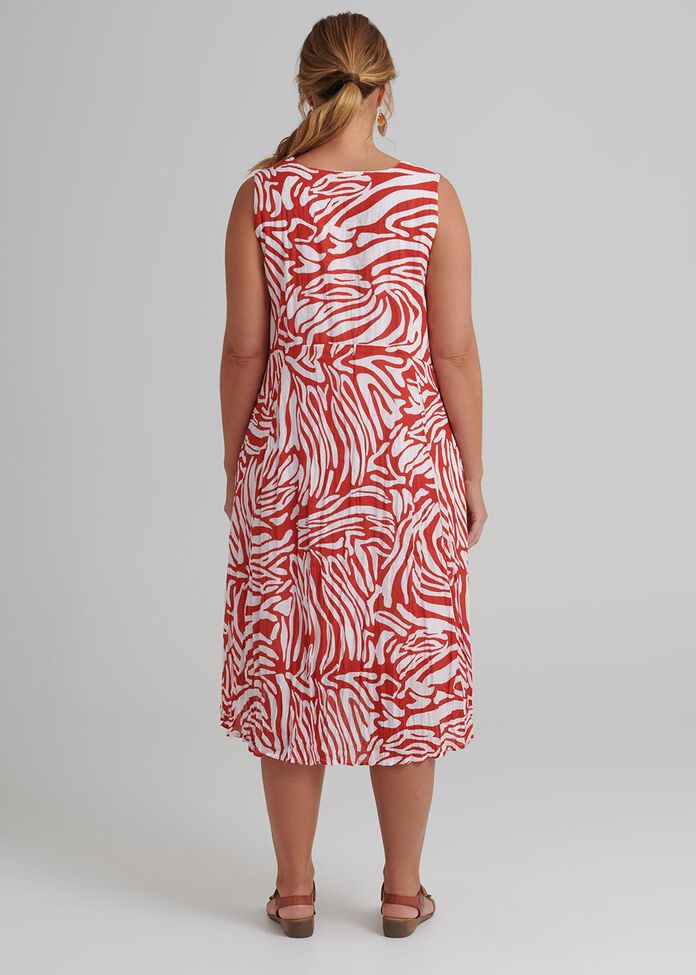 Earthy Zebra Dress, , hi-res
