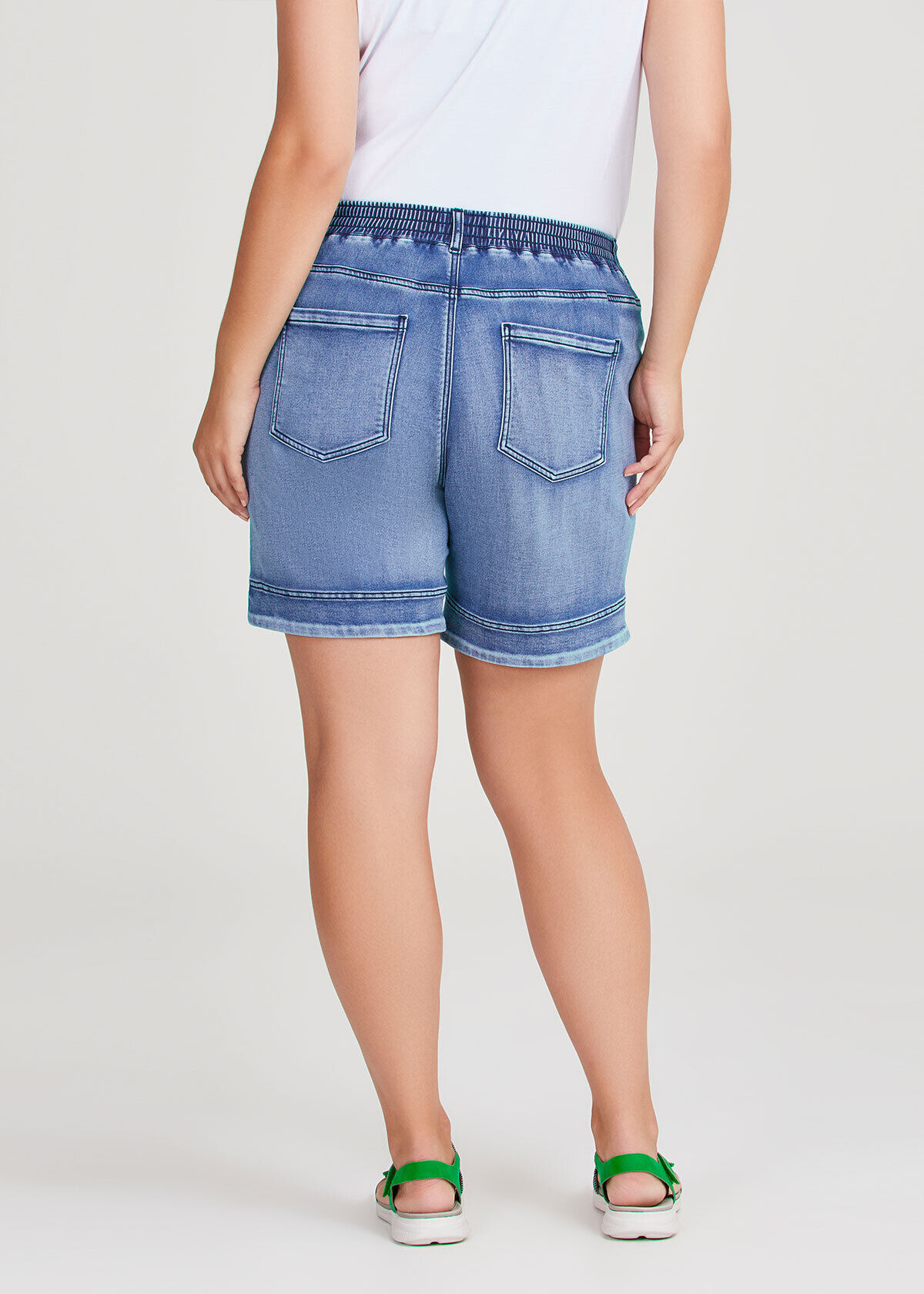 Plus size denim short hot sale shorts