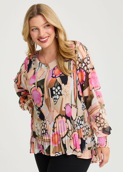 Plus Size Scenic Plisse Hi-lo Tunic