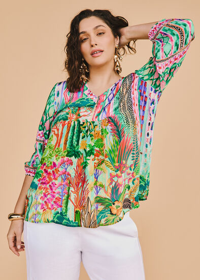 Plus Size Natural Tropics Top