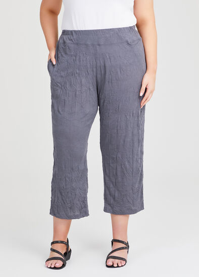 Plus Size Crushed Knit Seeker Crop Pant