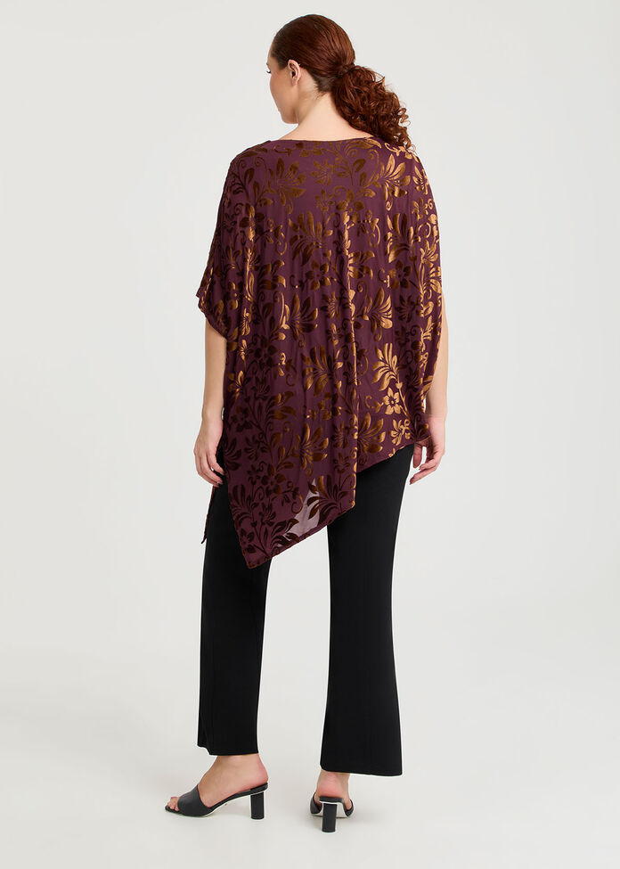 Velvet Burnout Evening Top, , hi-res