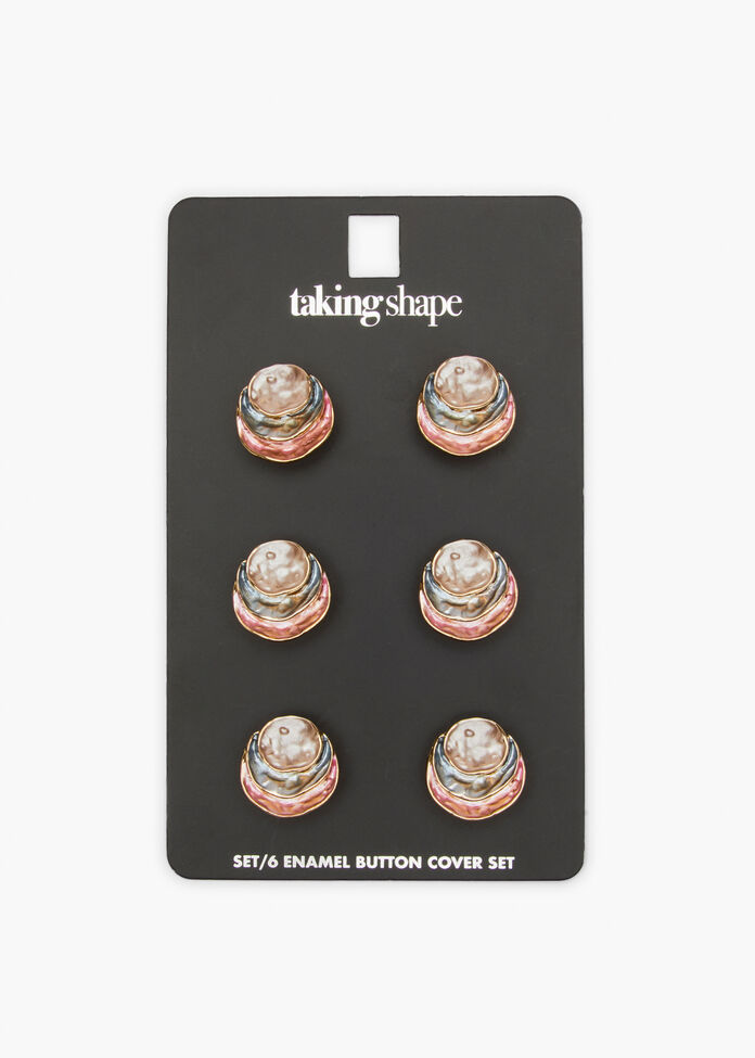 Enamel Button Cover Set, , hi-res