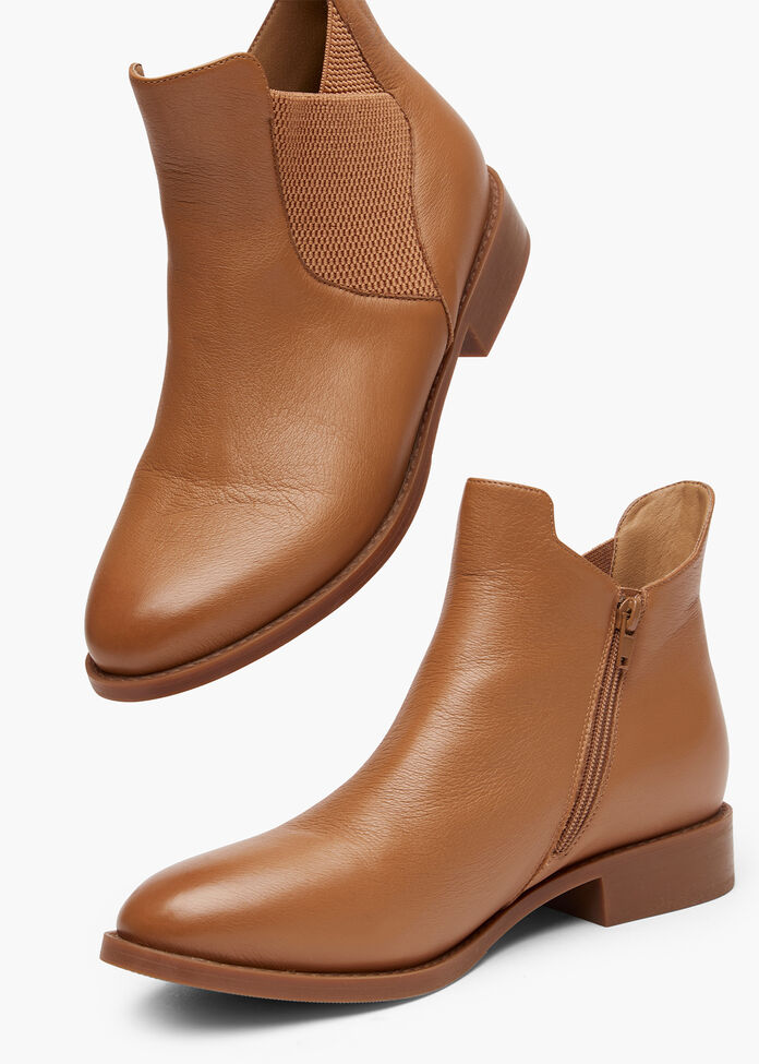 Orthotic Leather Ankle Boot, , hi-res