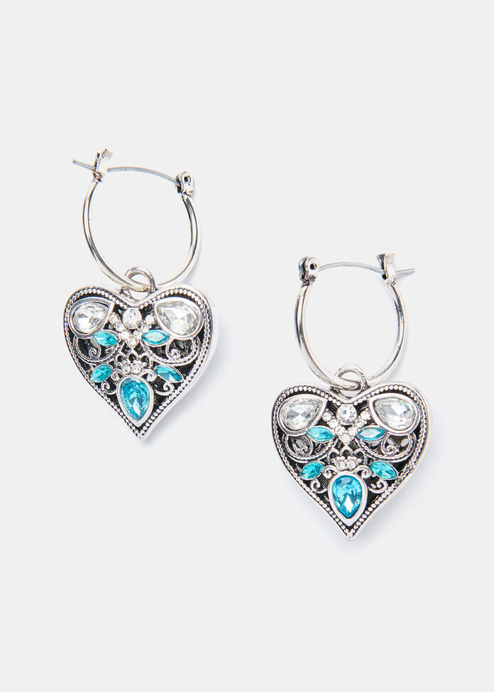 The Blues Heart Earrings, , hi-res