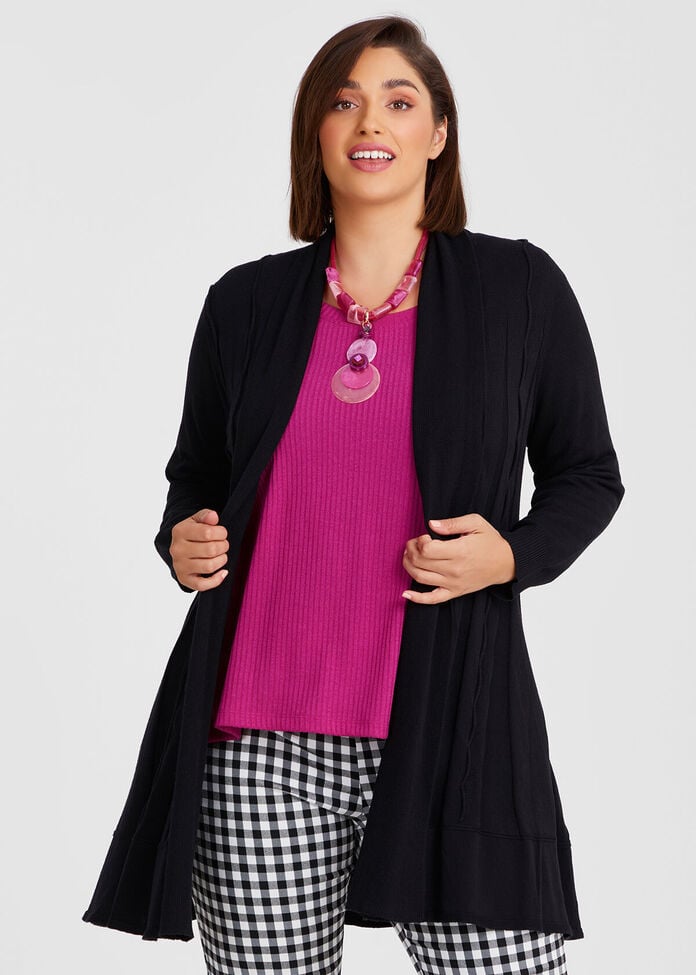 Lettuce Edge Bamboo Knit Cardigan, , hi-res