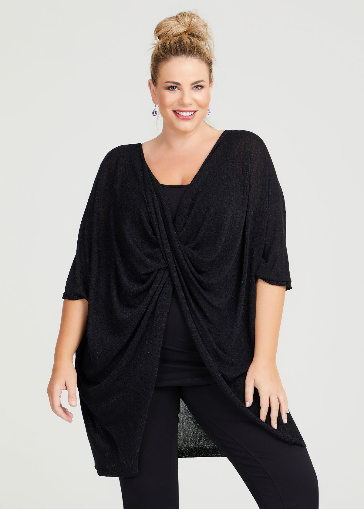 Plus size top wraps and ponchos