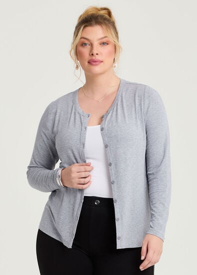 Plus Size Australian Wool Modal Cardigan