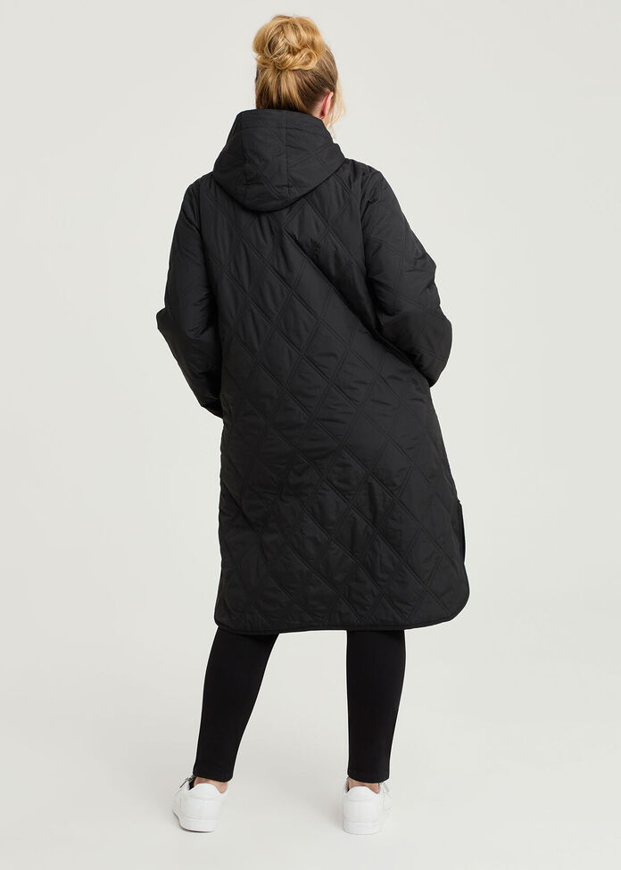 Hooded Quilted Puffer Jacket, , hi-res