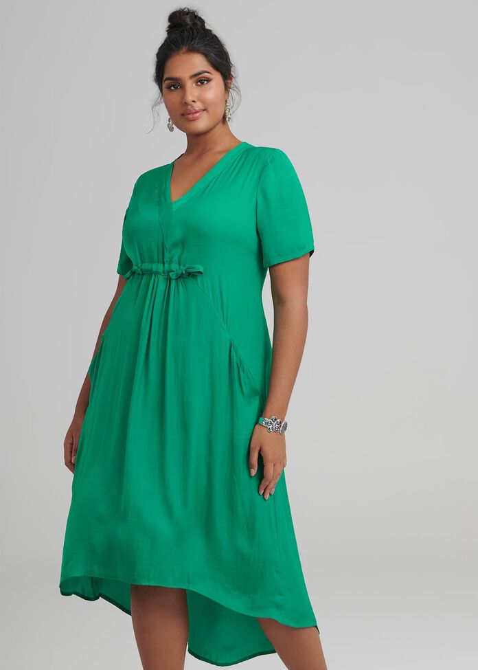 Shop Luxe Catalan Dress in Green, Sizes 12-30 | Taking Shape AU