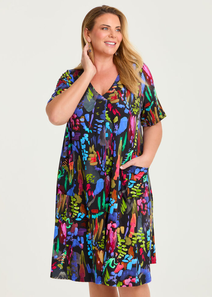Natural Leni Brushstroke Top, , hi-res