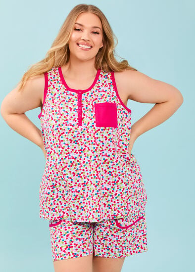 Plus Size Australian Cotton Spot Pj Top