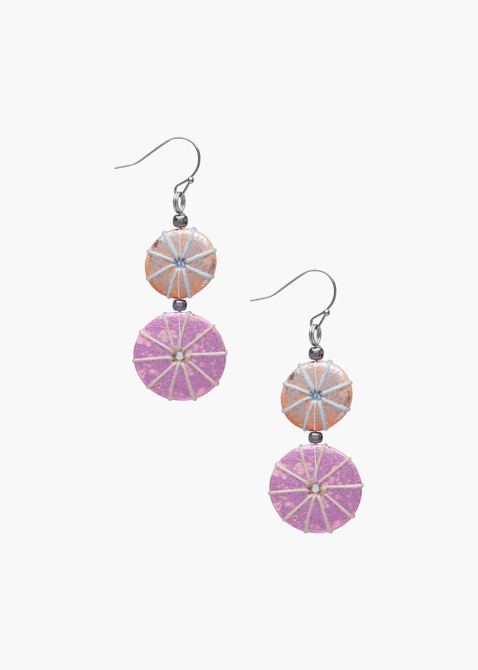 Threaded Bead Earrings, , hi-res