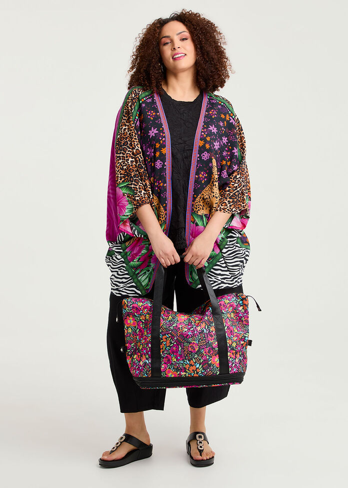 Floral Expandable Travel Bag, , hi-res