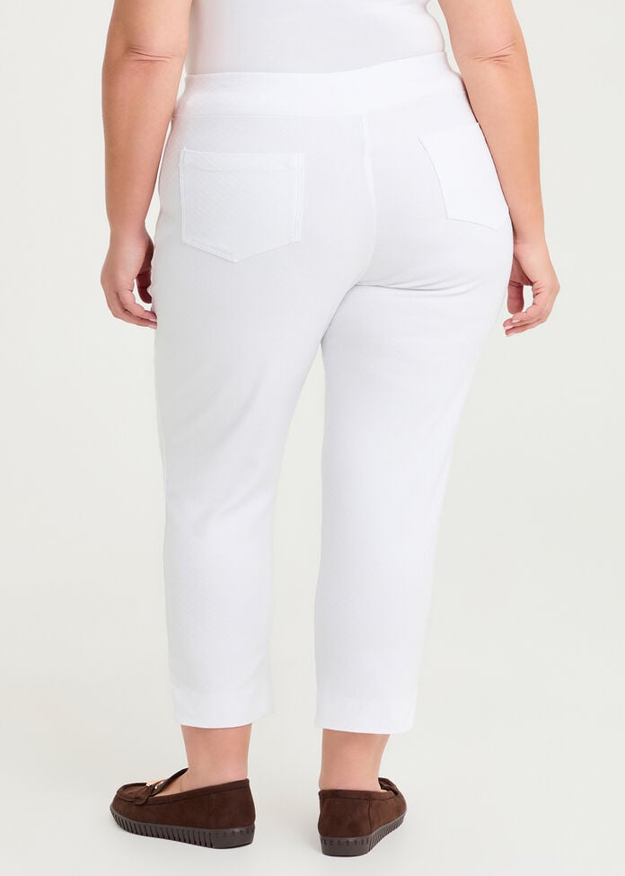 Petite Natural Eloise Texture Pant, WHITE, hi-res
