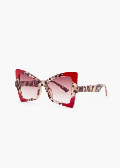 Leopard & Red Sunglasses