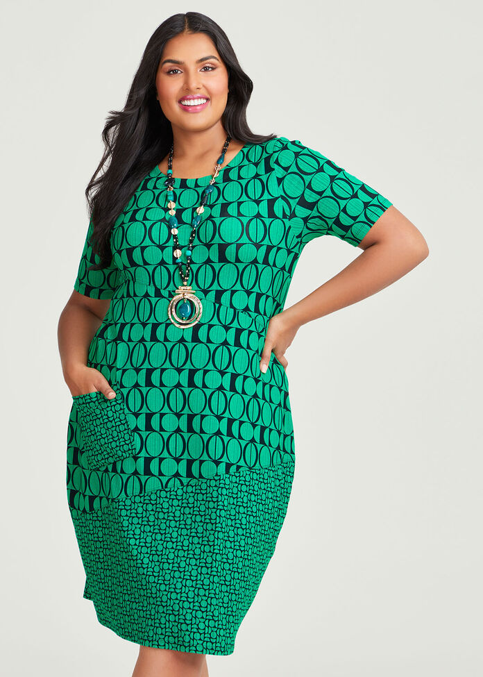 Shop Plus Size Natural Forever Green Dress in Multi | Taking Shape AU