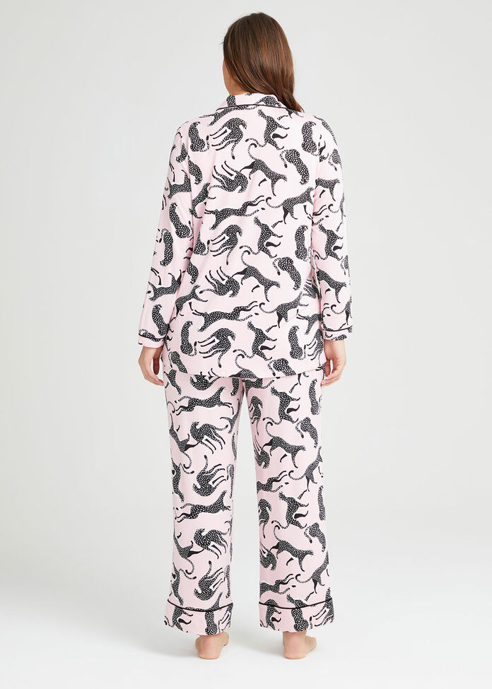 Bamboo Leopard Pyjama Top, , hi-res