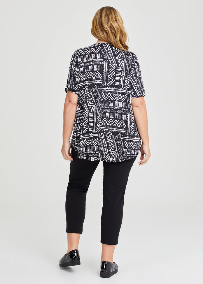 Black Asymmetric Layered Top