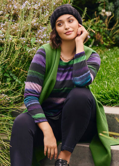 Plus Size Bamboo Watercolour Cosy Top