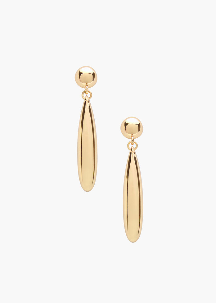 Shiny Post Earrings, , hi-res