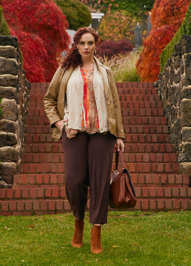 Plus Size Lantern Natural Pant