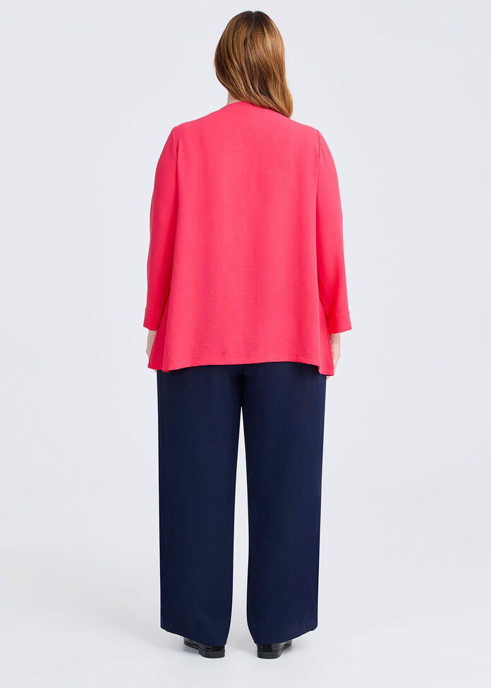 Shop Plus Size Soft Drape Adele Long Sleeve Top, Red | Taking Shape NZ
