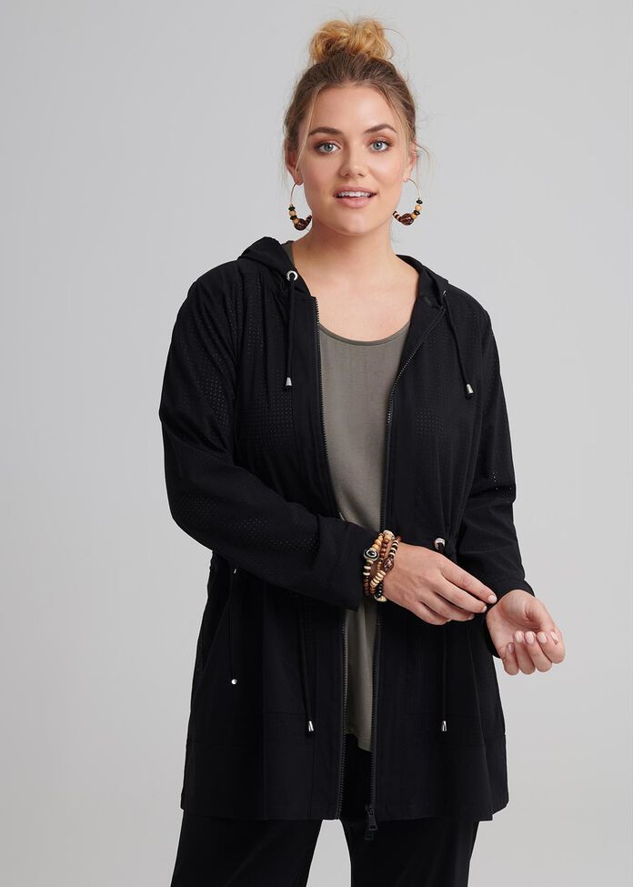 Shop Plus Size Destiny Hooded Jacket in Black | Taking Shape AU