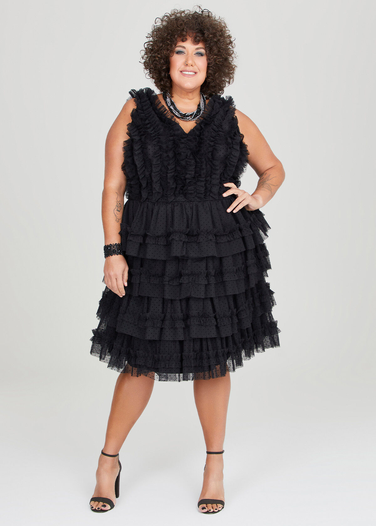 NYE Tulle Ruffle Party Dress