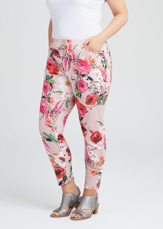 Shop Plus Size Pretty In Pink Linen Pant in Print | Taking Shape AU